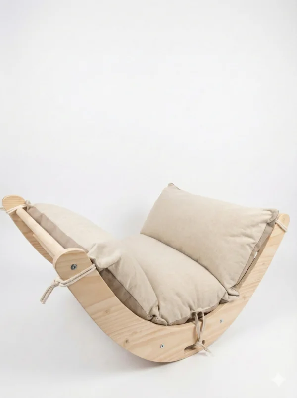 Arco Balancín Montessori Madera Pino + Colchoneta Cojín