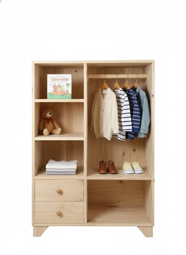 Armario Montessori Infantil de Madera de Pino